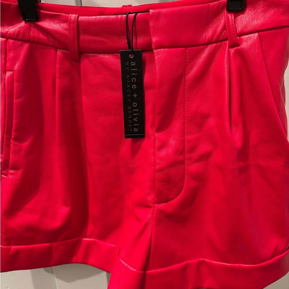 Alice and Olivia Faux Leather shorts